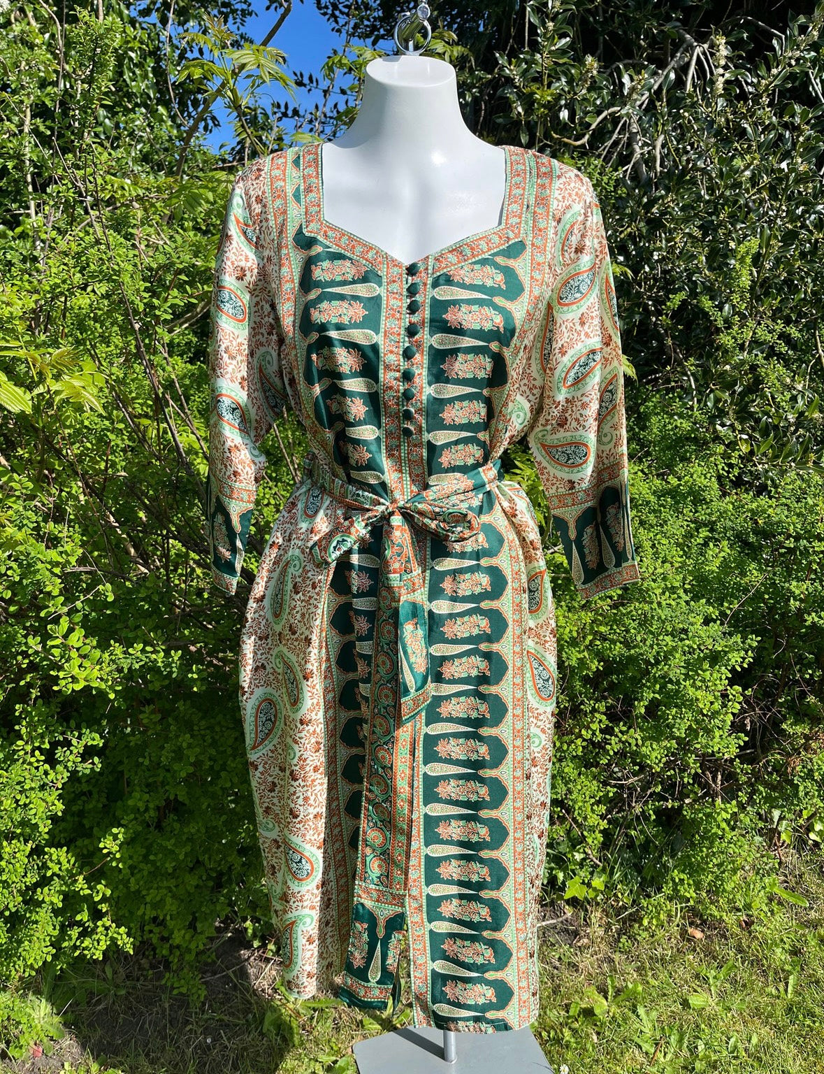 Green Long Sleeved Tunic Dress