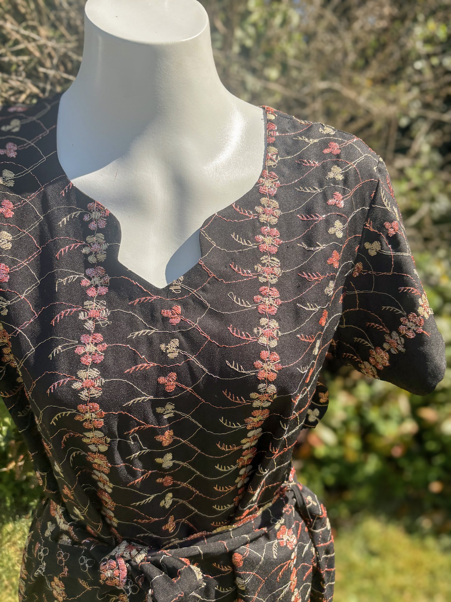 Black Short Sleeved Tunic Dress