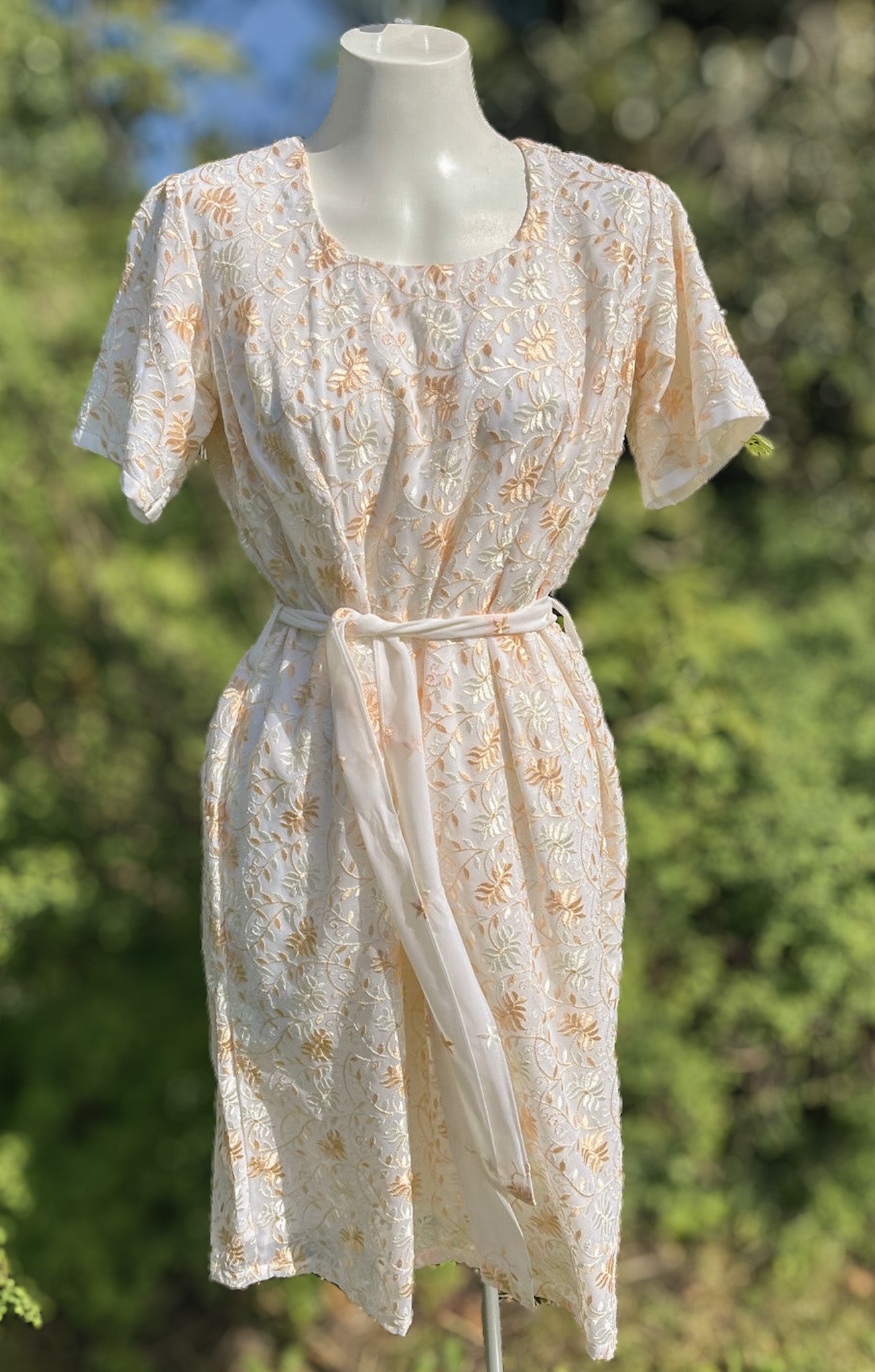 White Short Sleeved Tunic Dress