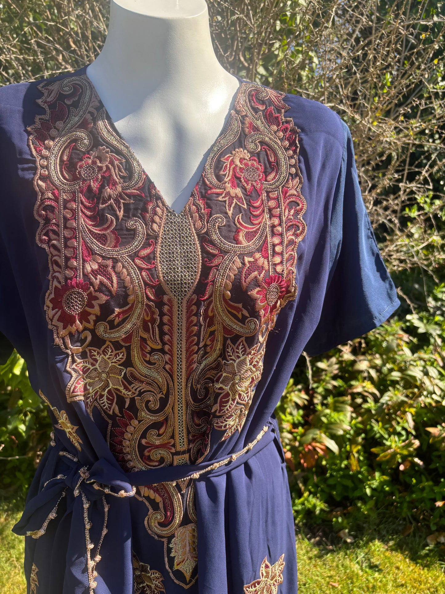 Navy Short Sleeved Tunic Dress