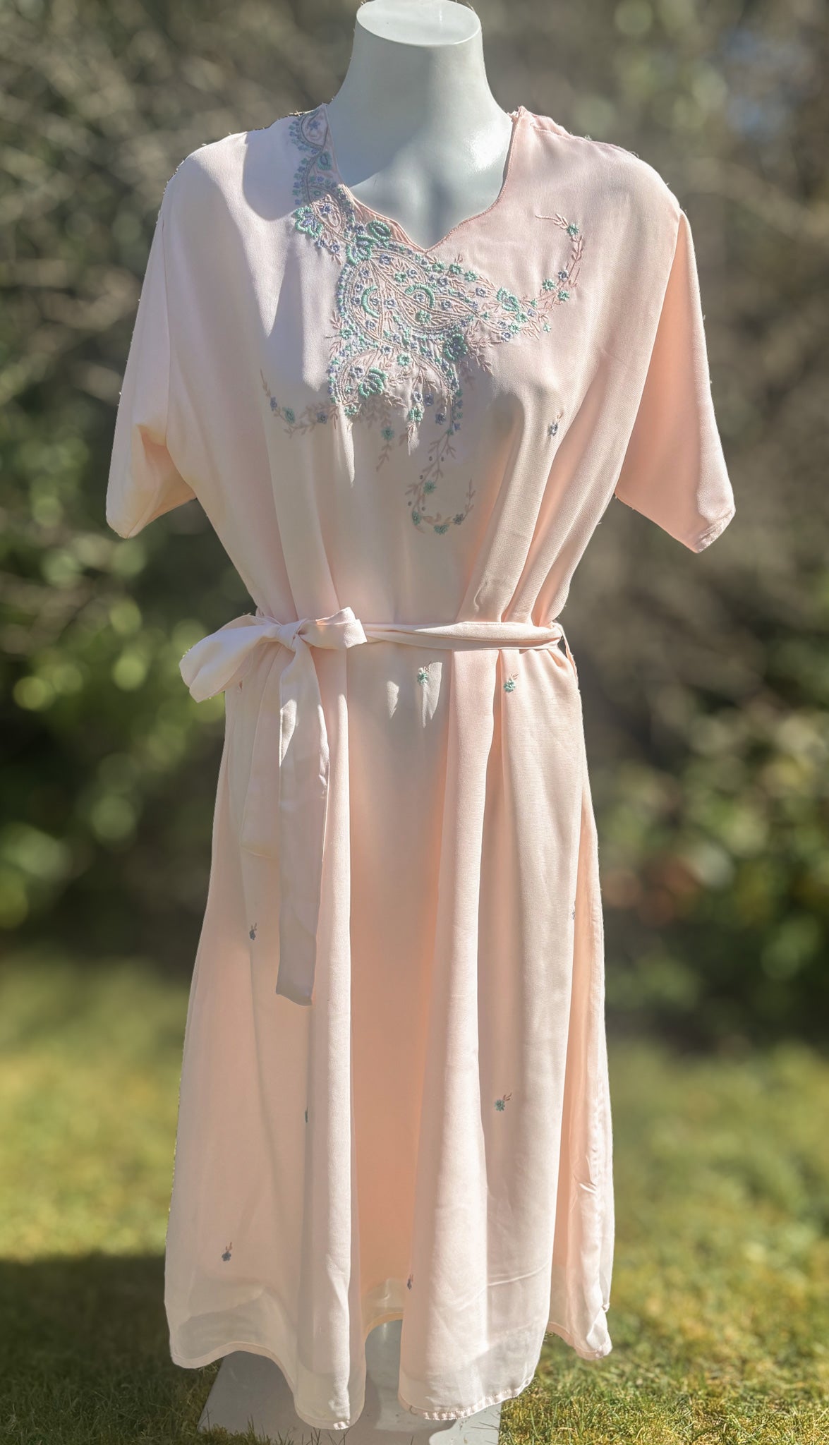 Light Pink Short Sleeved Tunic Dress