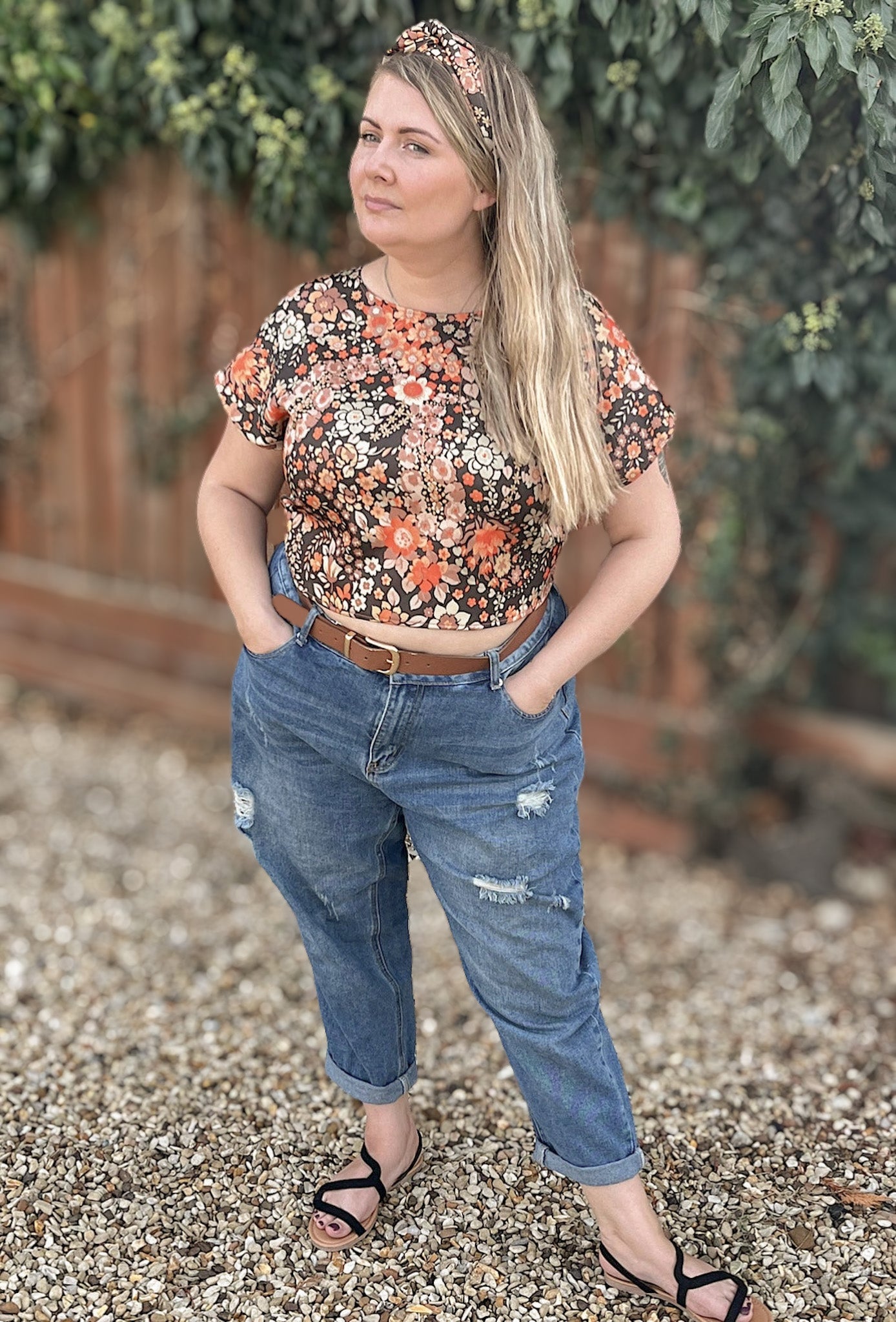 Reverse Top - Handmade from Brown Vintage Textiles
