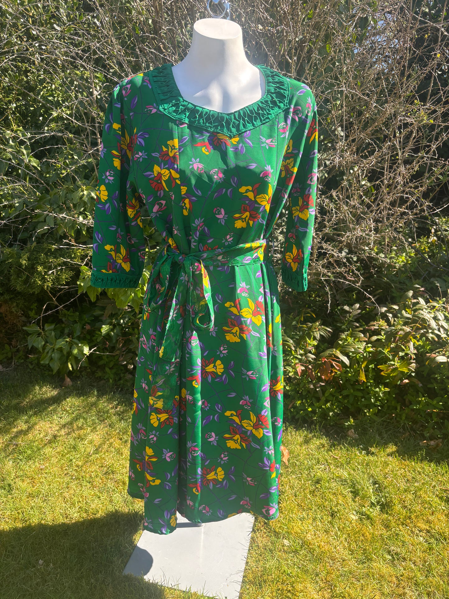 Green Long Sleeved Tunic Dress