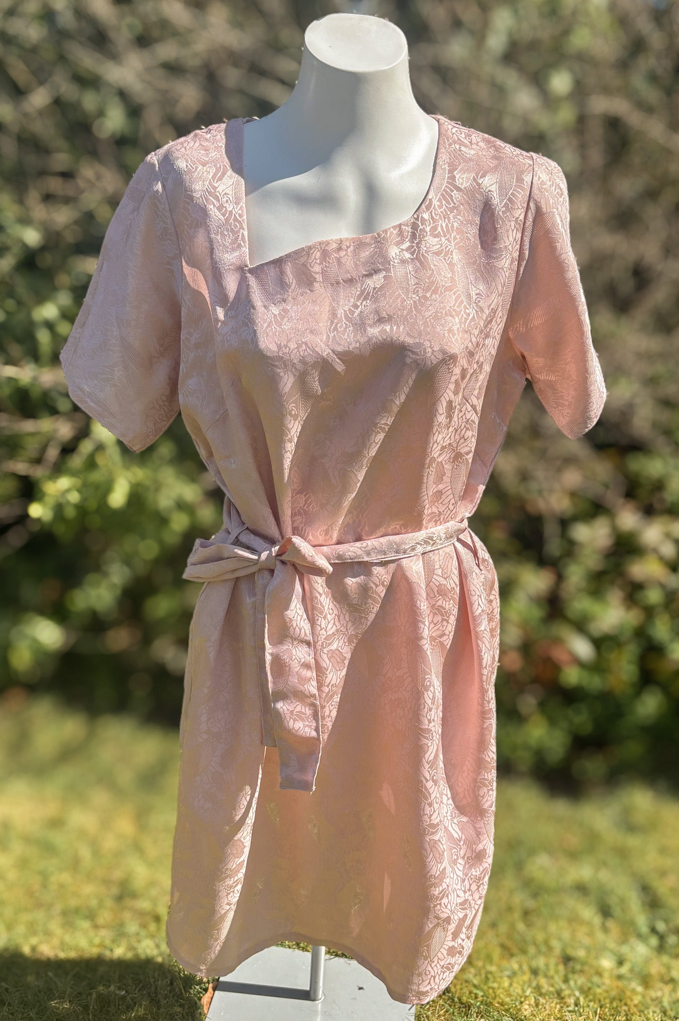 Pink Short Sleeved Tunic Dress