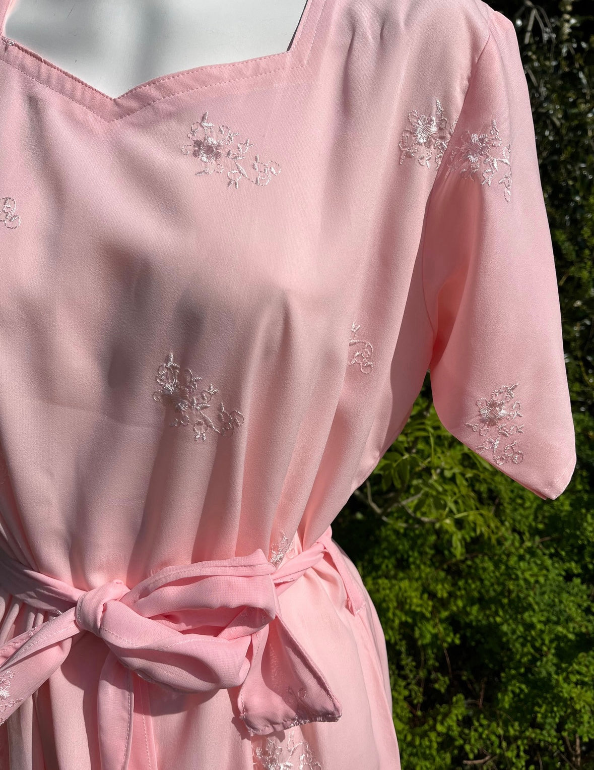 Pink Short Sleeved Tunic Dress