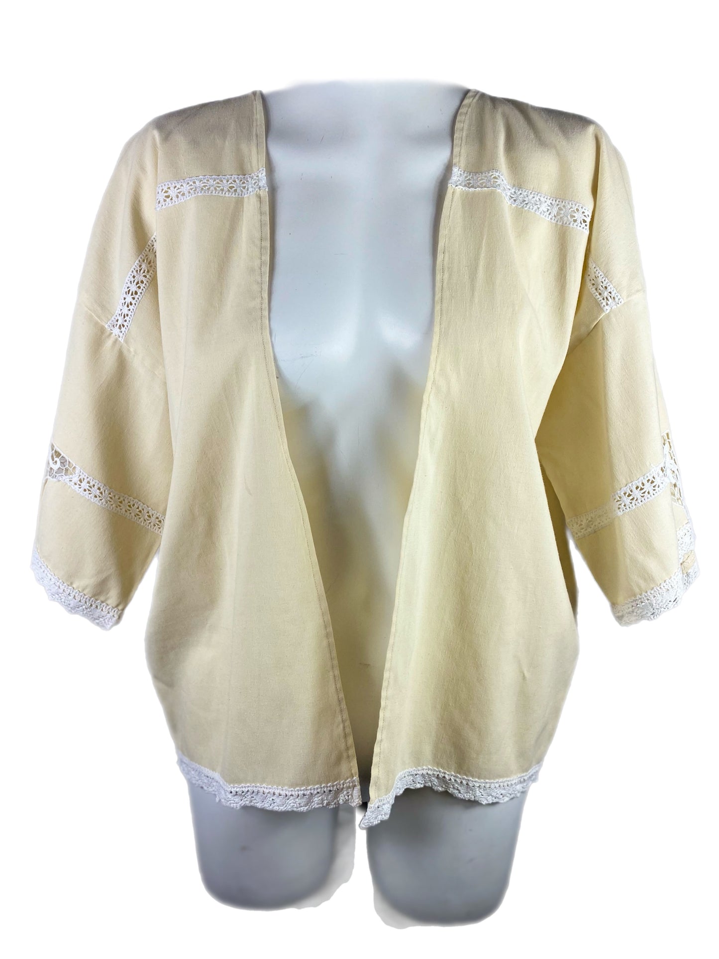 Cream tablecloth Kimono