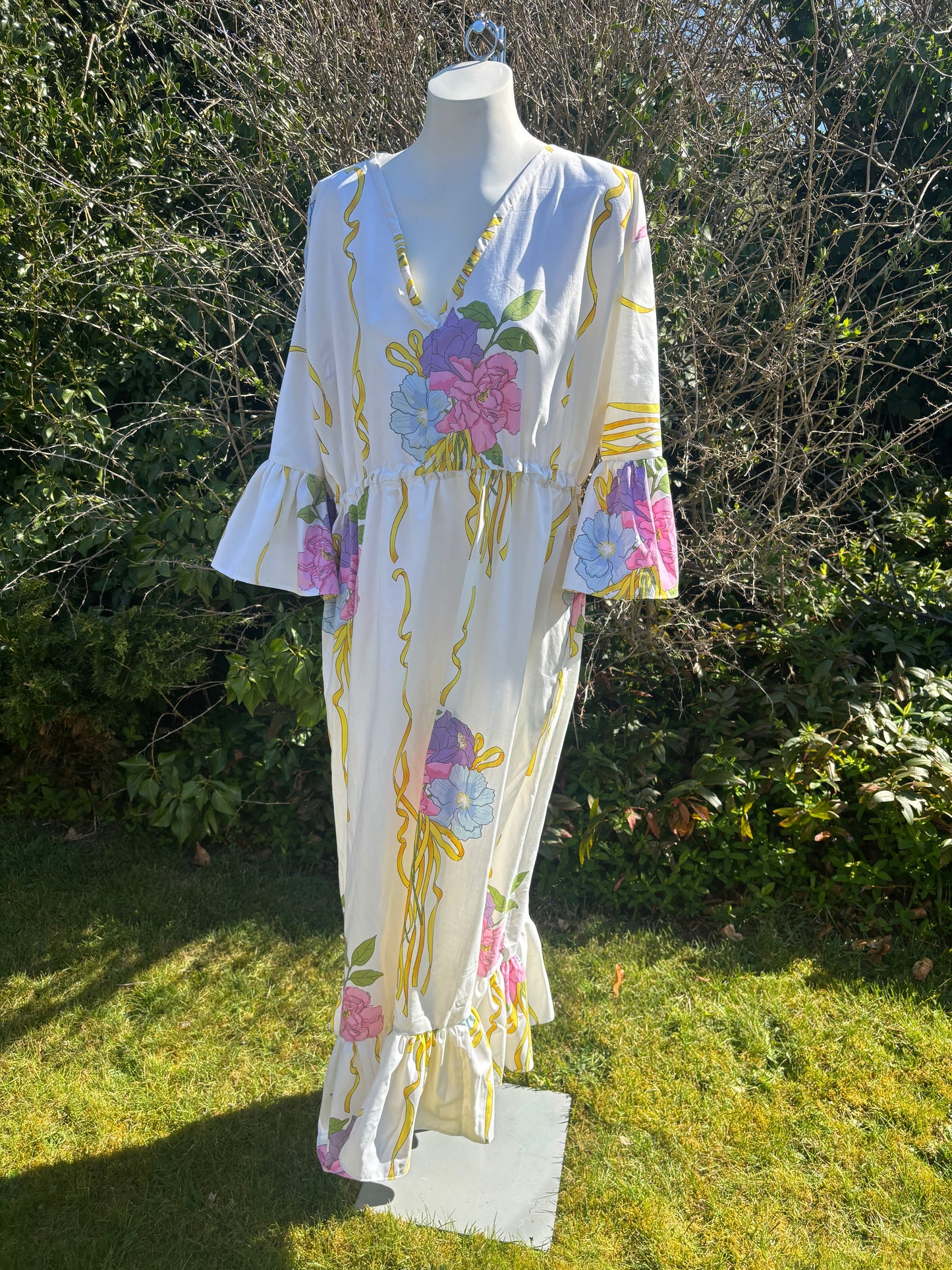 White Frilled Maxi Dress