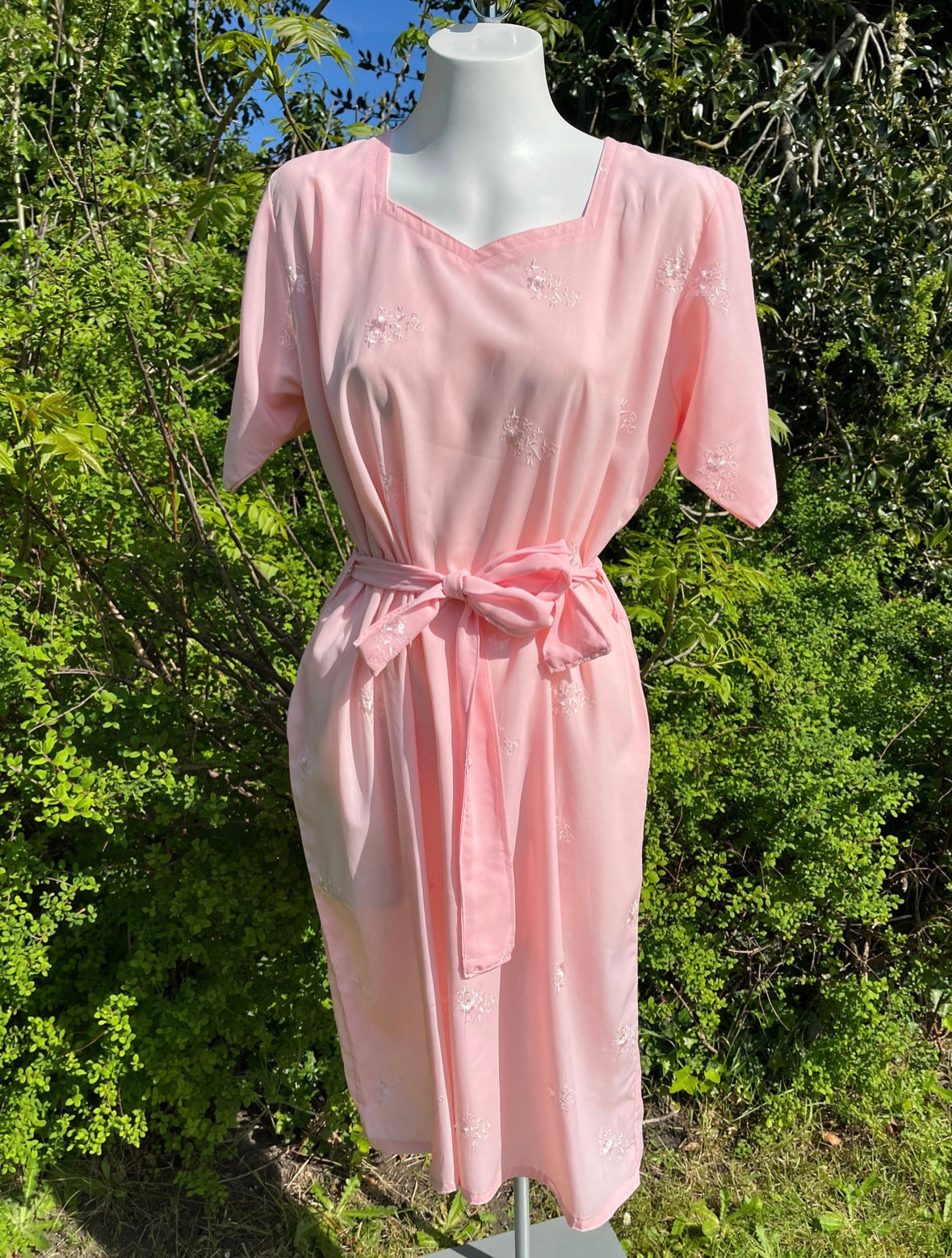 Pink Short Sleeved Tunic Dress