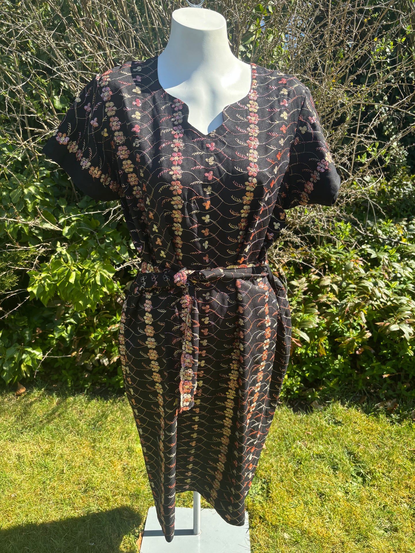 Black Short Sleeved Tunic Dress