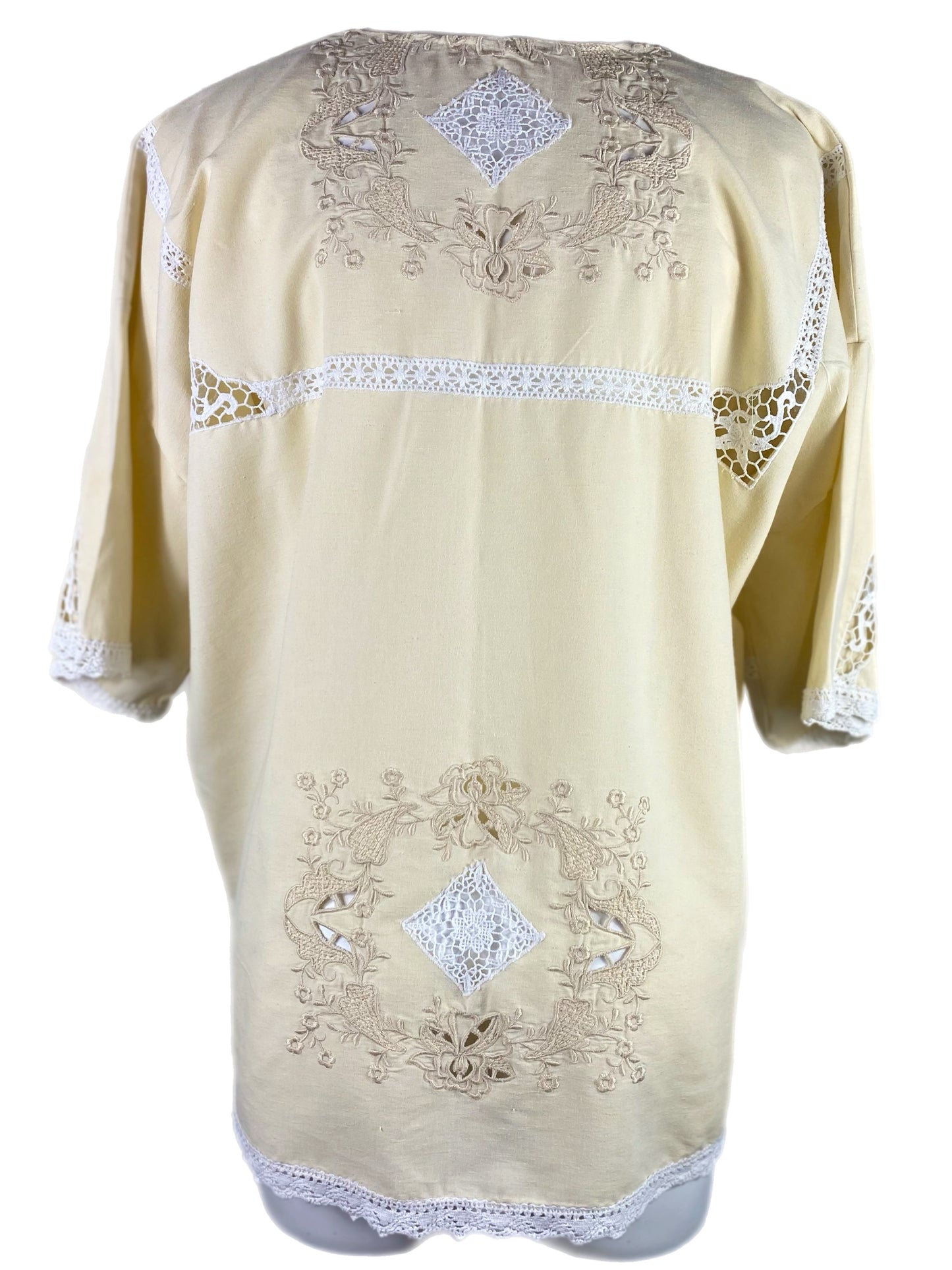 Cream tablecloth Kimono