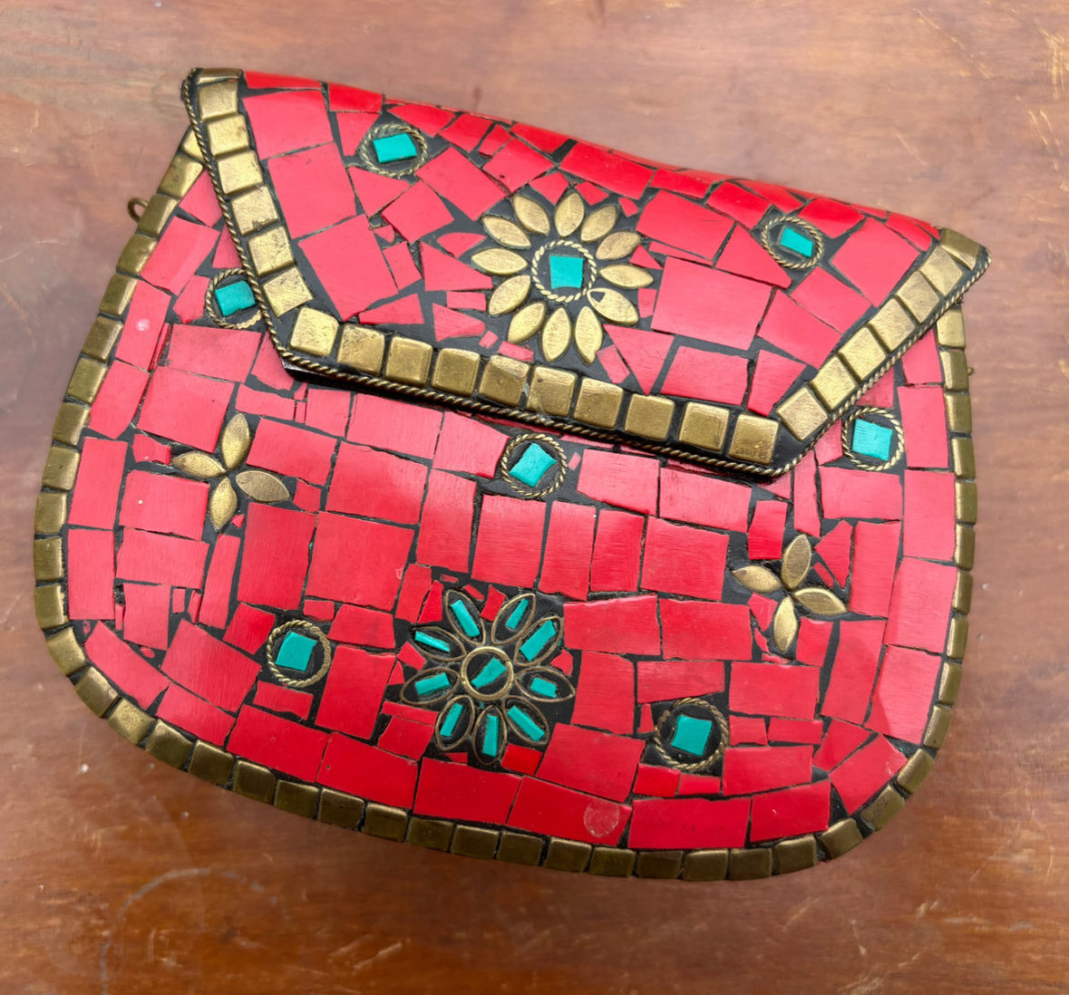 Vintage Mosaic Clutch Bag