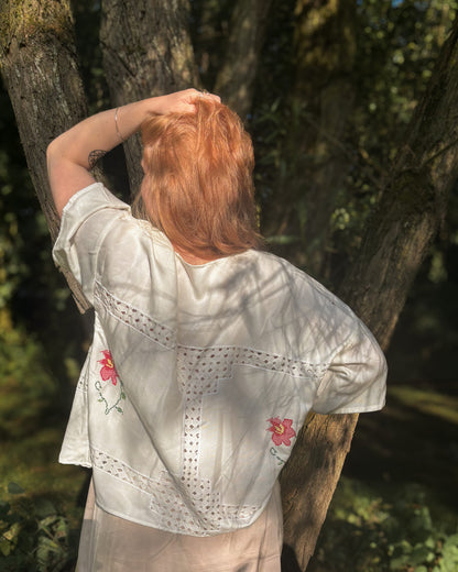 Kimono made from a Vintage Tablecloth