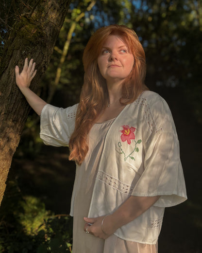 Kimono made from a Vintage Tablecloth