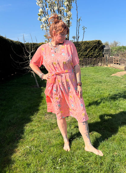 Coral Short Sleeved Tunic Dress