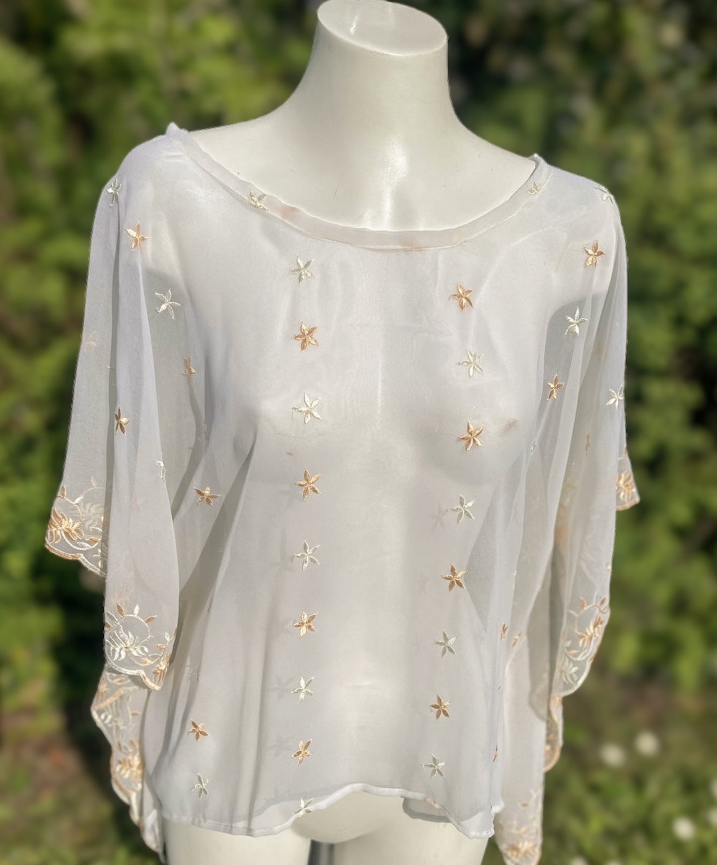 White Box Top – Vintage Scarf Fabric