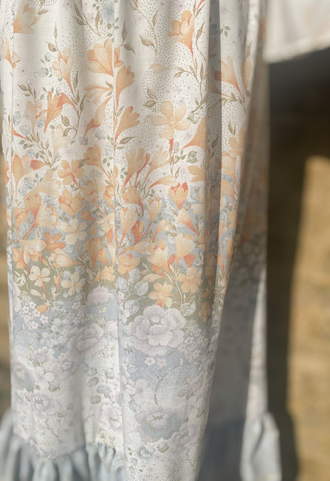 Floral Frilled Maxi Dress