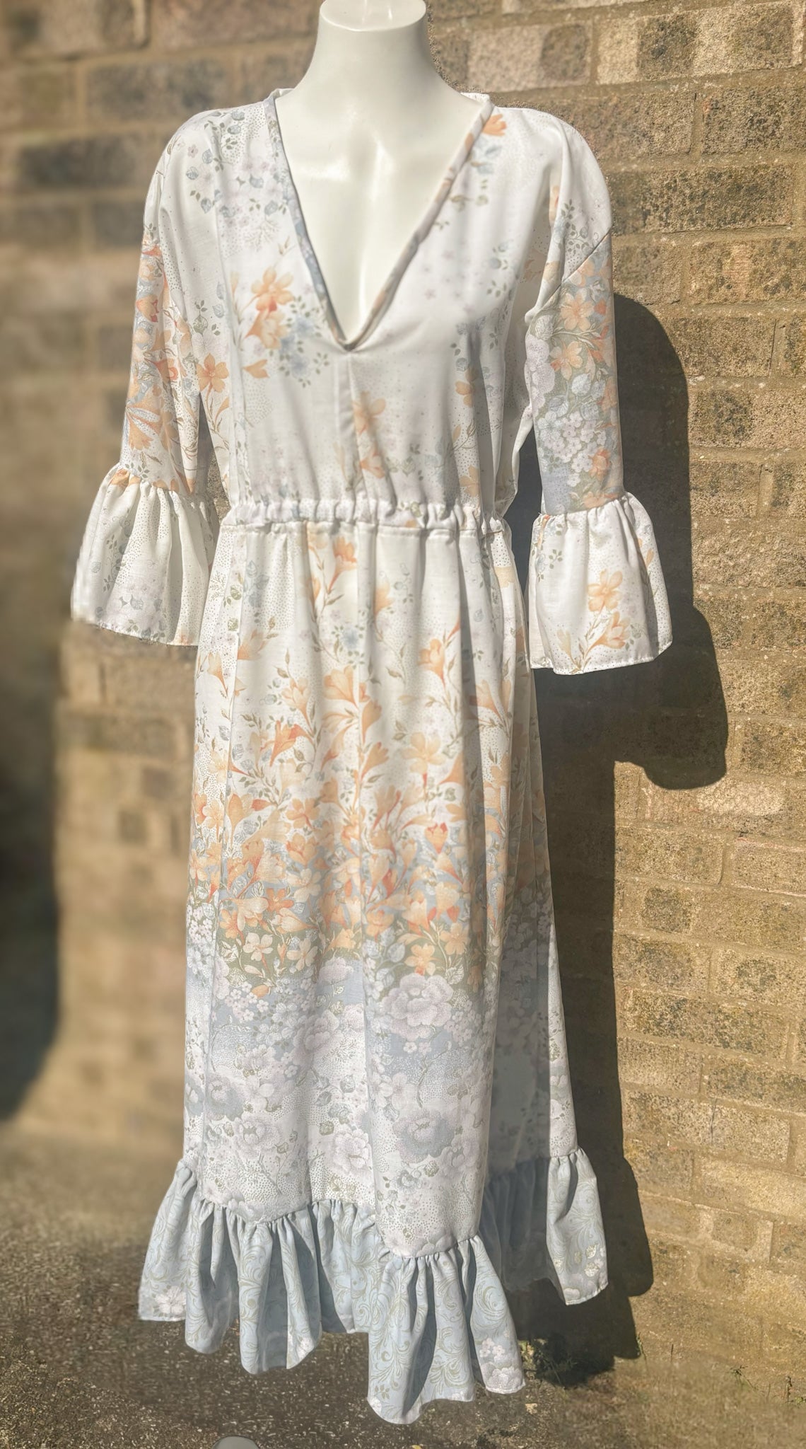 Floral Frilled Maxi Dress