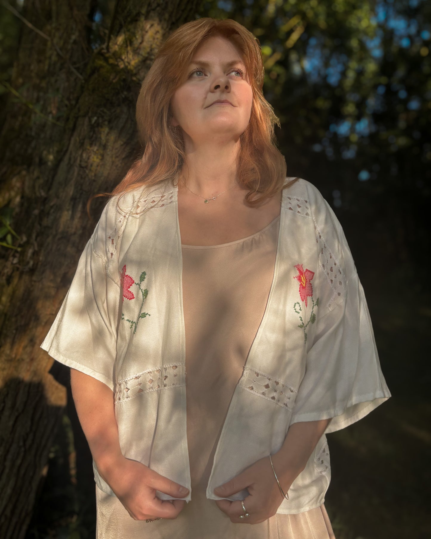 Kimono made from a Vintage Tablecloth