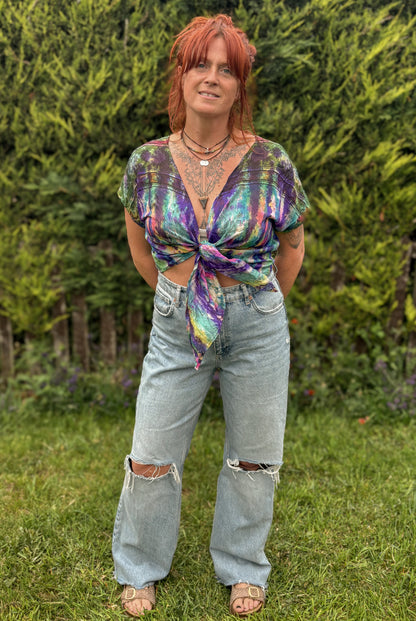 Reverse Top - Handmade from Tie Dye Vintage Textiles
