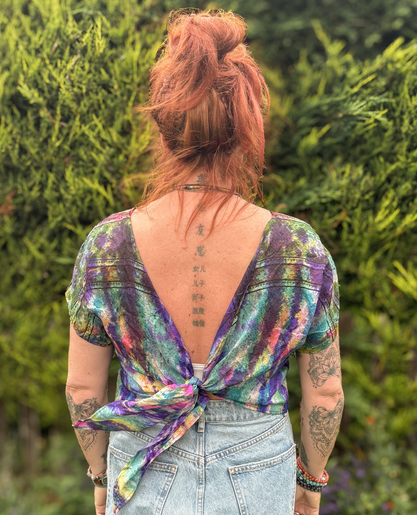 Reverse Top - Handmade from Tie Dye Vintage Textiles