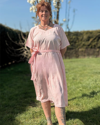 Pink Short Sleeved Tunic Dress