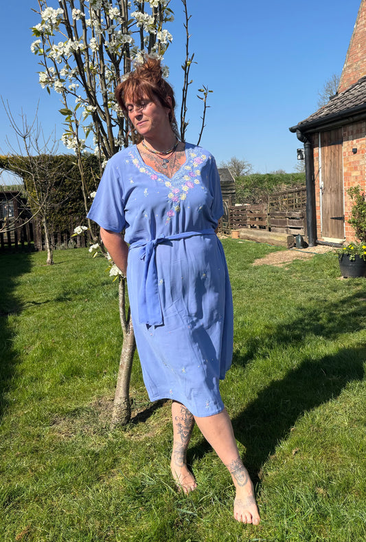 Cobalt Short Sleeved Tunic Dress