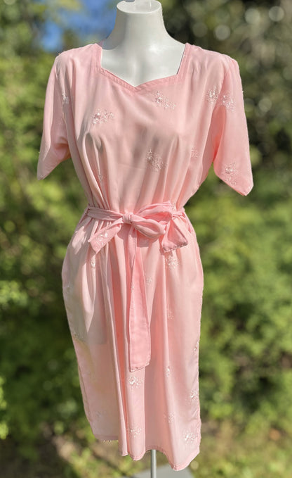 Pink Short Sleeved Tunic Dress