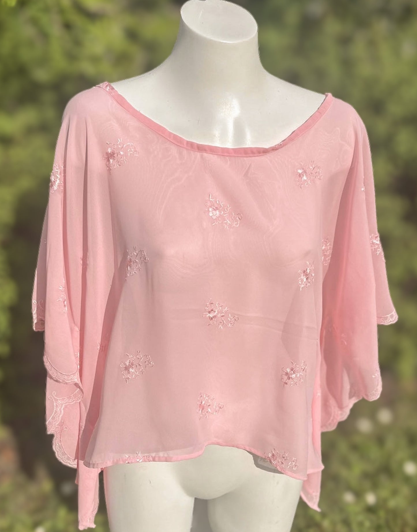 Pink Box Top – Vintage Scarf Fabric