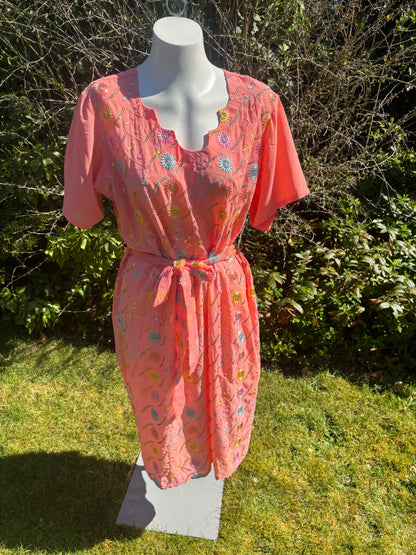 Coral Short Sleeved Tunic Dress