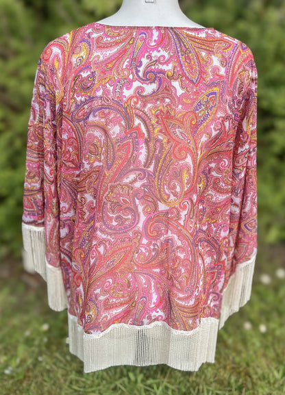 Pink Boho Kimono - Handmade from Vintage Sari