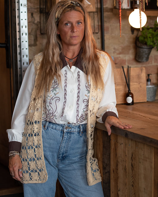 Vintage crochet waistcoat