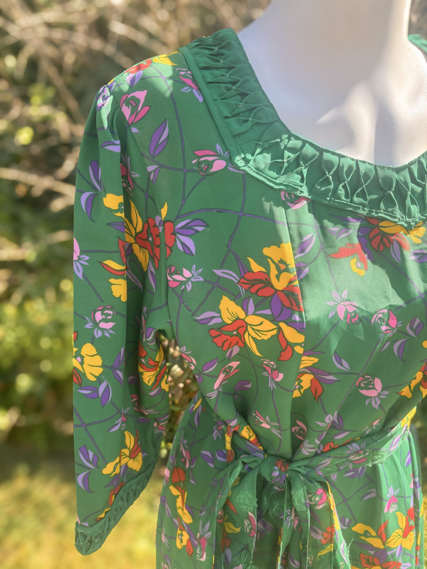 Green Long Sleeved Tunic Dress