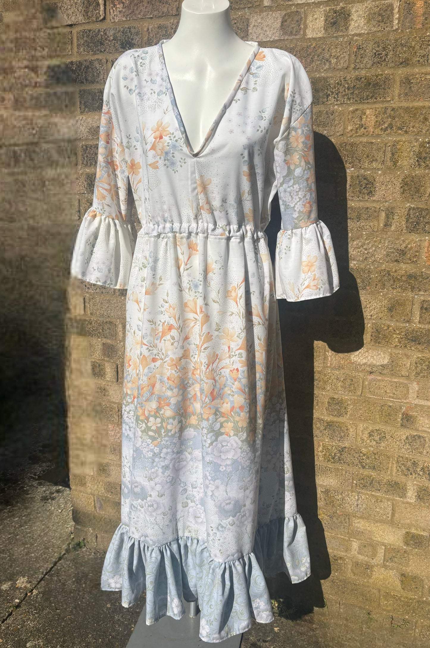 Floral Frilled Maxi Dress