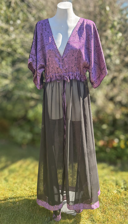 Purple & Black Goddess Dress
