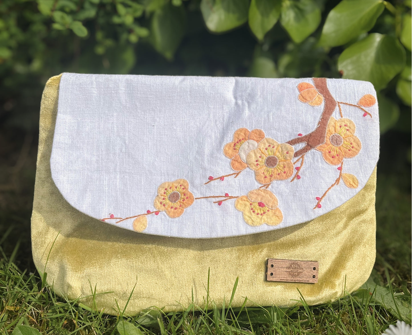 Blossom Embroidery Napkin Clutch