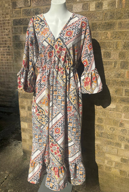 Black Frilled Maxi Dress
