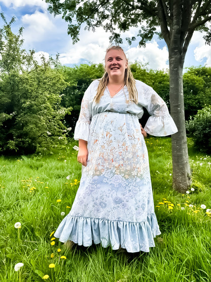 Floral Frilled Maxi Dress