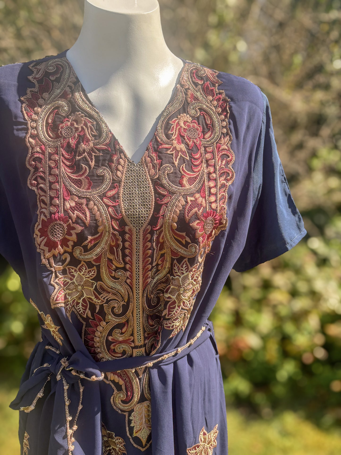 Navy Short Sleeved Tunic Dress
