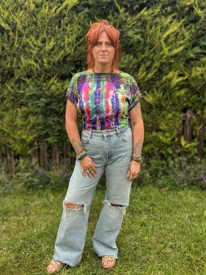 Reverse Top - Handmade from Tie Dye Vintage Textiles
