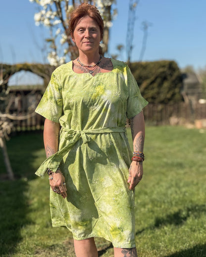Green Short Sleeved Tunic Dress
