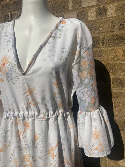 Floral Frilled Maxi Dress