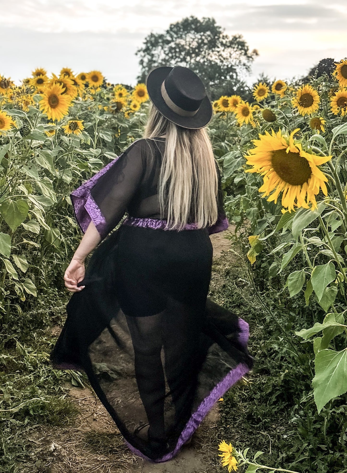 Purple & Black Goddess Dress