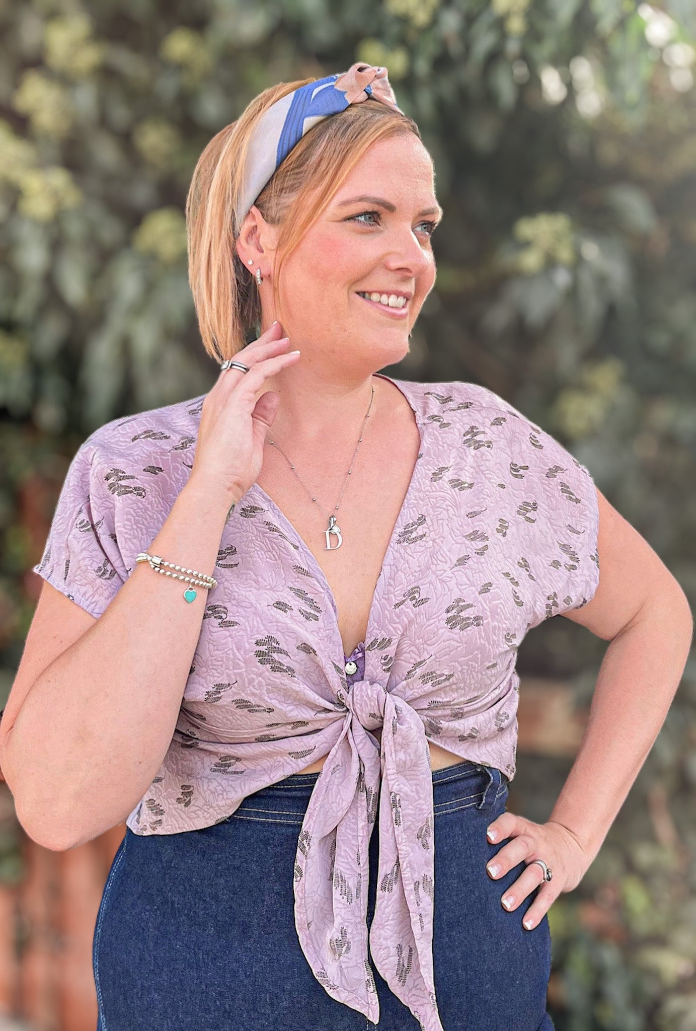 Reverse Top Lilac made from Vintage Textiles