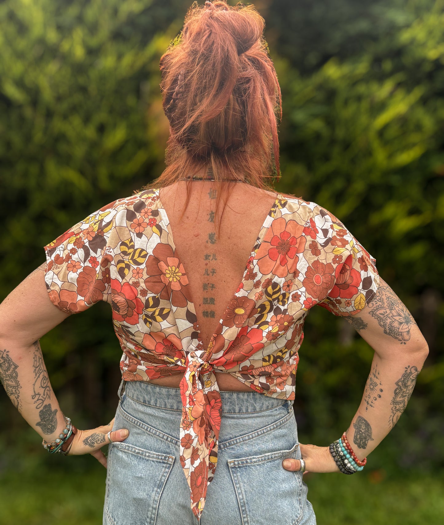 Reverse Top - Handmade from Rust Vintage Textiles