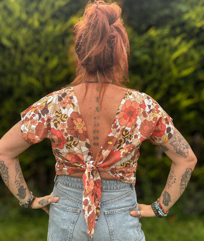 Reverse Top - Handmade from Rust Vintage Textiles