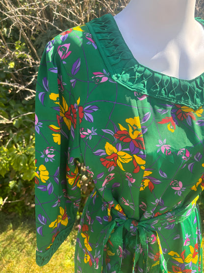 Green Long Sleeved Tunic Dress