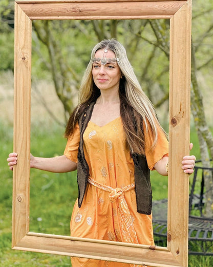 Orange Short Sleeved Tunic Dress