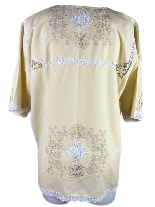 Cream tablecloth Kimono