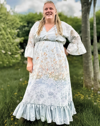 Floral Frilled Maxi Dress