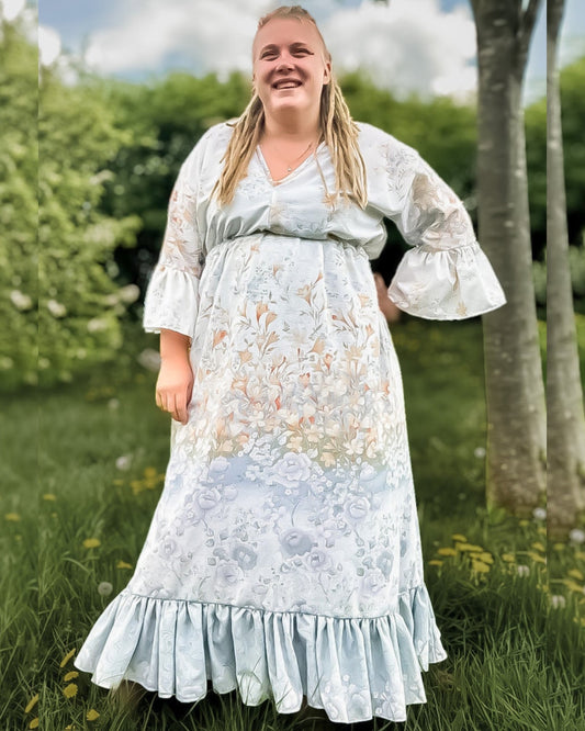 Floral Frilled Maxi Dress